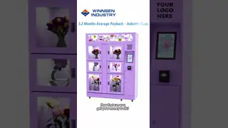 Refrigerated Fresh Flower Vending Machine with 15.6-inch Touchscreen and Remote Monitoring for Supermarkets