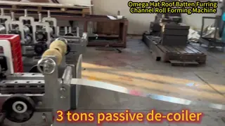 0.4-1.0 mm Reinforcement Rib Omega Hat Roof Batten Furring Channel Roll Forming Machine Roofing Ceiling Support Construction