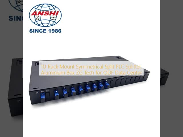 19-Inch Rack Mount Fiber Optic Splitter with 1:8 SC/UPC Micro Splitters for Outdoor FTTH Systems