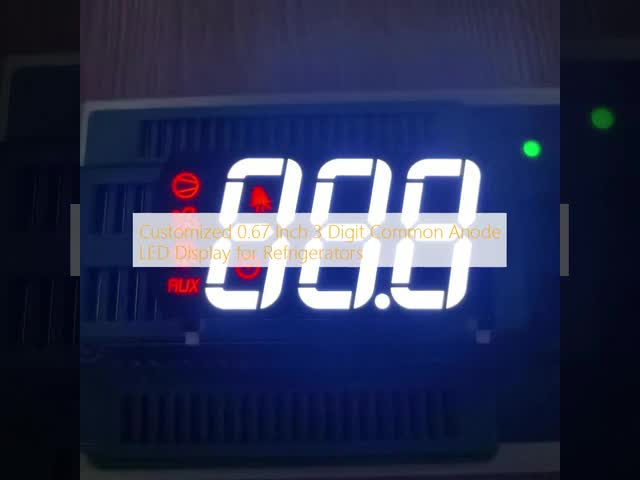 Customized 0.67 Inch 3 Digit Common Anode LED Display for Refrigerators