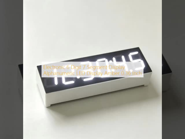 Electronic 6 Digit 7 Segment Display Alphanumeric LED Display Amber 0.36 Inch