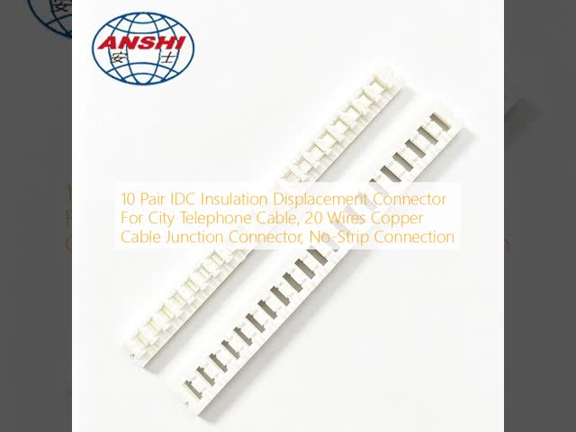 10 Pair IDC Insulation Displacement Connector For City Telephone Cable, 20 Wires Copper Cable Junction Connector, No‑Strip Connection