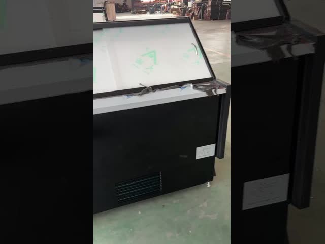 THEA C Series Commercial Curved Glass Display Case with Lift-Up Door