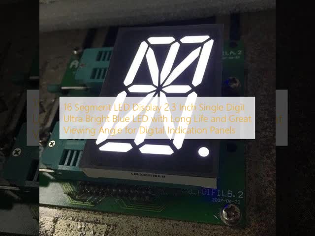 16 Segment LED Display 2.3 Inch Single Digit Ultra Bright Blue LED with Long Life and Great Viewing Angle for Digital Indication Panels