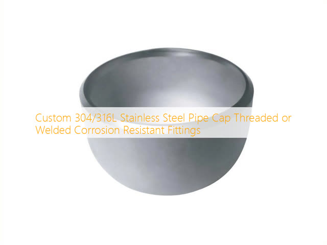 Customizable 304/316L Stainless Steel Pipe Cap Threaded/Welded for Petroleum Chemical
