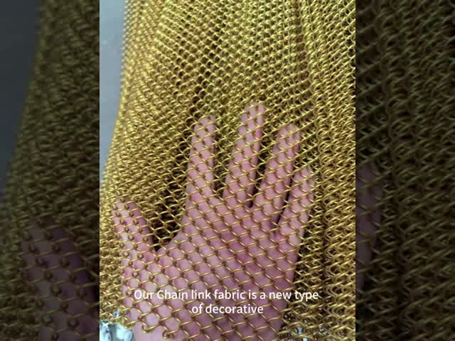 Customized Length and Width Chain Link Metal Mesh Drapery with Baking Finish and SS304 SS316 Material