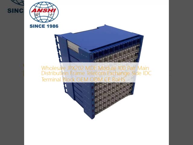 High Density 100 Pairs MDF Main Distribution Frame Terminal Block with Voltage and Current Protection