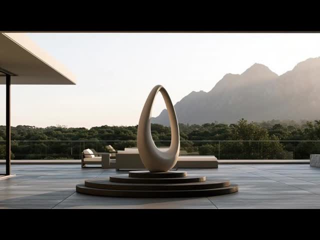 Custom White Abstract Metal Sculpture for Modern Interior Decor