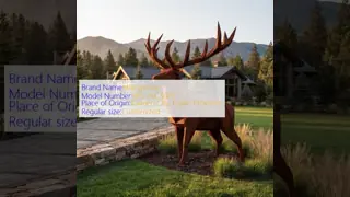 Custom Life Size Corten Steel Elk Sculpture Low Poly Geometric Metal Stag Statue Outdoor Garden Decor Rusted Weathered Steel Animal Art