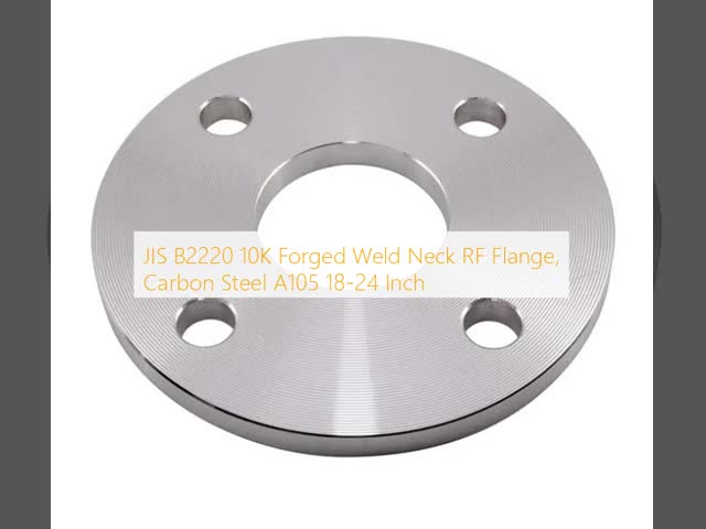 High-Pressure A105 Forged Steel Flanges, JIS B2220 10K Weld Neck Raised Face for Oil/Gas