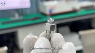High‑Precision Tungsten Carbide Ball‑Head Positioning Bolt, 1/4‑28 UNF Thread
