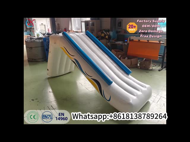Commercial Inflatable Water Slide Floating Inflatable Yacht Slide For Boat Yacht Pool