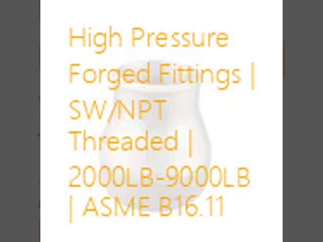 90° Forged Steel Elbow, SW/Threaded Pipe Fitting, 3000LB-9000LB, ASME B16.11 Standard