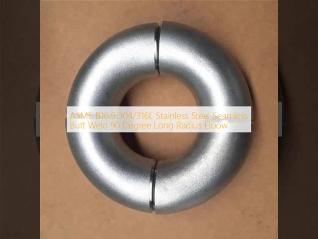 Stainless Steel 316SS 304SS Butt Welding Seamless Pipe Fitting 90 Degree Long Radius Elbow