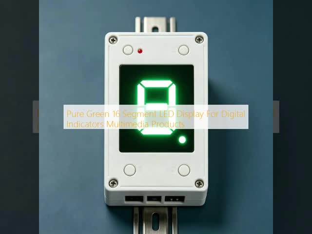 Pure green 16 Segment LED Display single digit digital read out panel suitable for audio equipment instrument panels and multimedia products