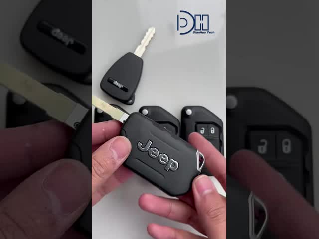 433Mhz 2 + 1 button FCC OHT1130261 4A Chip Keyless Flip Key For Jeep Wrangler