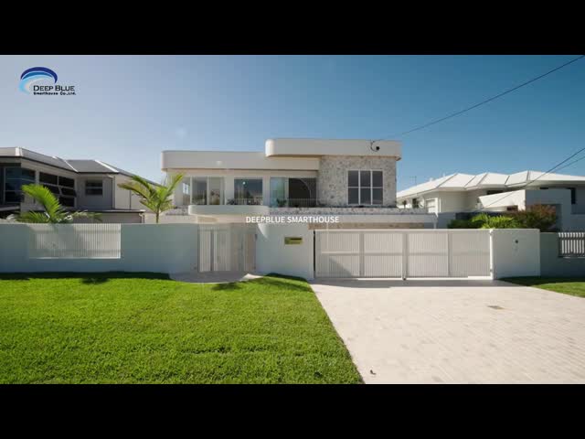 Beautiful Prefab house kits Bungalow Homes Luxury Villa With Corrugated Steel Roofing