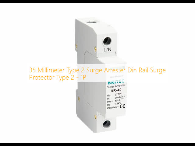 Type 2 Surge Protection Device 40kA DIN Rail Lightning Arrester 5 Year Warranty