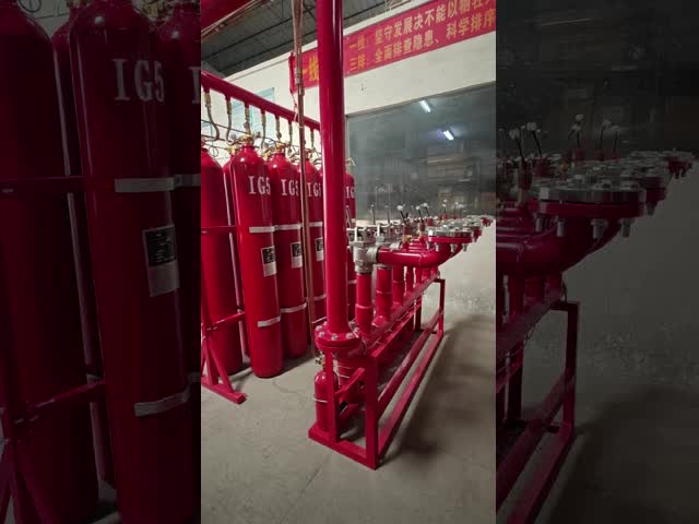 IG55 Fire Suppression System with 50% Nitrogen 50% Argon Automatically Actuated for Multiple Zones Management