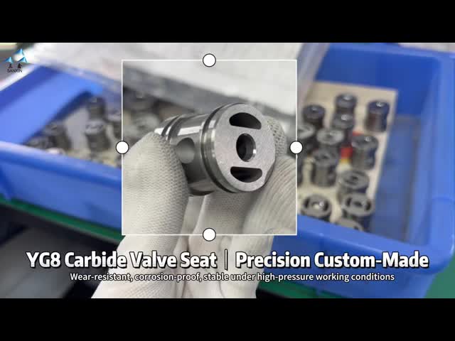 High‑Precision YG8 Cemented Carbide Valve Seat for Oil & Gas, Custom Machined
