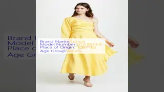 Fashion Asymmetrical Clothing One Shoulder With Long Sleeve Woman  Maxi Dress Summer