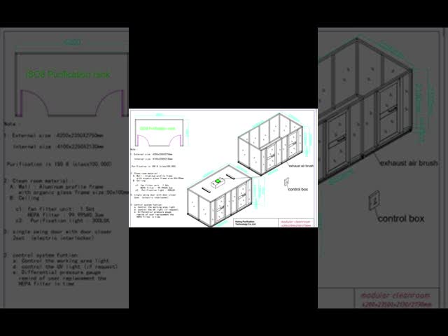 Customized Size Softwall Clean Room with Aluminum Alloy Frame and PVC Film for Controlled Environments