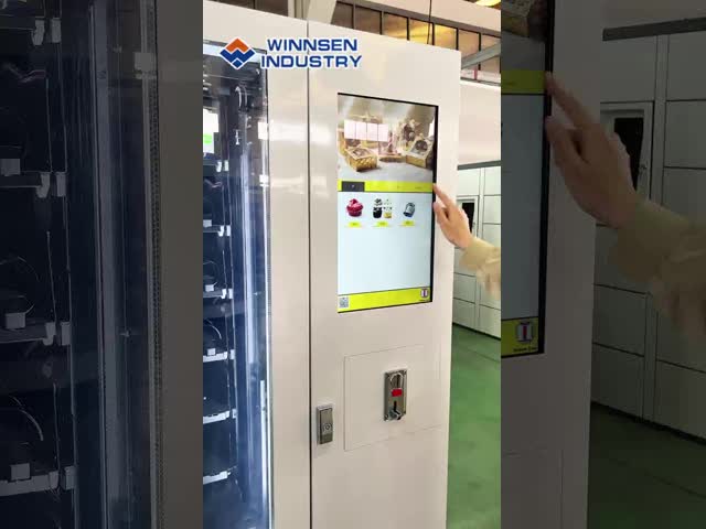 Winnsen Smart Refrigerated Vending Machine with Elevator for Cake Shop Dessert Display