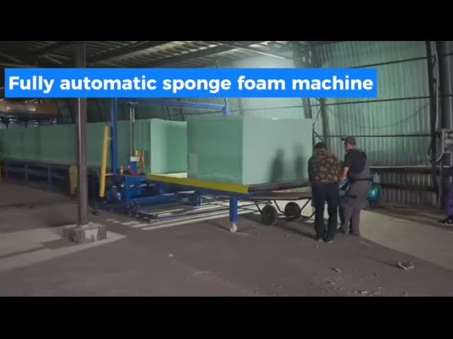 PU Foaming Full Automatic Horizontal Continuous Sponge Making Machine 50kg / M³