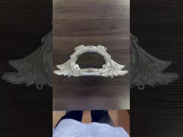 Ornate European Scroll‑Style Plastic Casket Ornament, Decorative Coffin Flower Appliqué Multi‑Color Plating