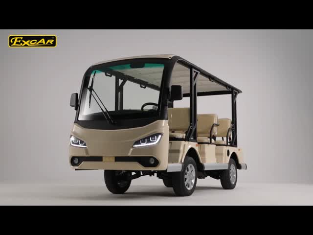 Electric Sightseeing Car Powered by 7.5KW 72V AC Motor Lithium Battery and Special Rear Axle for Smooth and Transport
