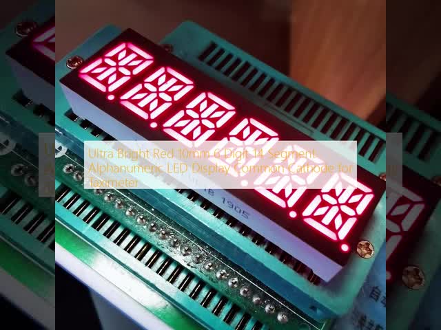 Ultra Bright Red 10mm 6 Digit 14 Segment Alphanumeric LED Display Common Cathode for Taximeter