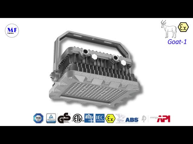 Factory Price ATEX IECEx Certified Die-casting Aluminum LED Explosion Proof Flood Light for Oil Gas LNG Chemical Plant Mining Marine Platform Ocean Vessel