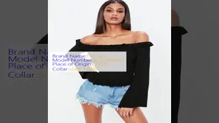 Spring Black Frill Knit Woman Crop Top Clothing Tops