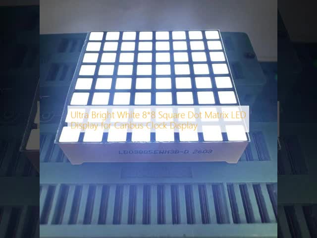 Ultra Bright White 8*8 Square Dot Matrix LED Display for Canbus Clock Display