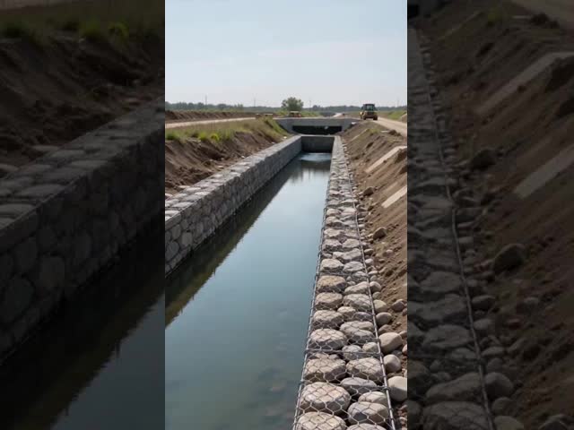 Compact Automatic CNC Double Twist Gabion Making Machine 3300mm 80x100mm Mesh 2.0-4.0mm Wire CE