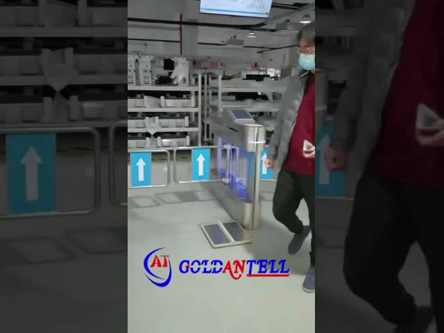 Security Swing Barrier Turnstile with ESD Tester System Stainless Steel ESD Wristband Tester
