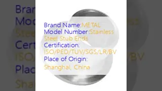 ASTM A403 Stainless Steel Stub Ends Corrosion Resistant Butt Weld Pipe Fittings for Petrochemical