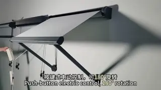 Aluminum Drop Arm Electric Retractable Window Awnings Remote Control