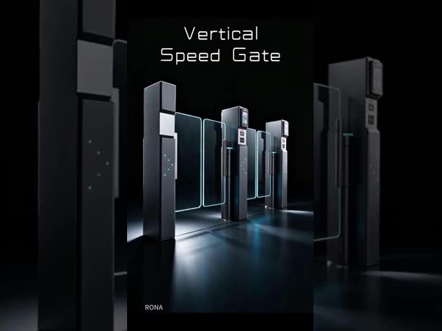 Plated Stainless Steel Slim Ultra-Compact Speed Gate Turnstile with Servo Motor Drive for Access Control
