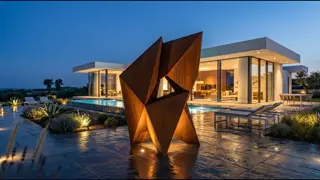 The Monolith — Geometric Abstract Corten Steel Sculpture