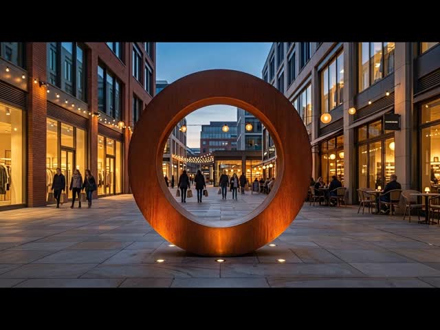 The Infinite Circle — Monumental Weathering Steel Installation
