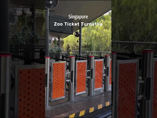 316 Stainless Steel Swing Gate Turnstile Orange Honeycomb High Barrier Access Control
