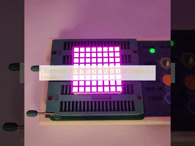 Ultra Bright Pink 8x8 Dot Matrix LED Display for Elevators