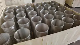 Stainless Steel 316 Wedge Wire Basket , Wire Strainer Basket High Efficient