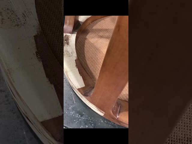 laser cleaning machine removing paint from wood