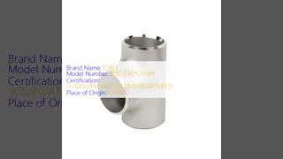 ASME B16.9 Barred Tee Butt Weld SCH 80 Stainless Steel Corrosion Resistant Pipe Fitting