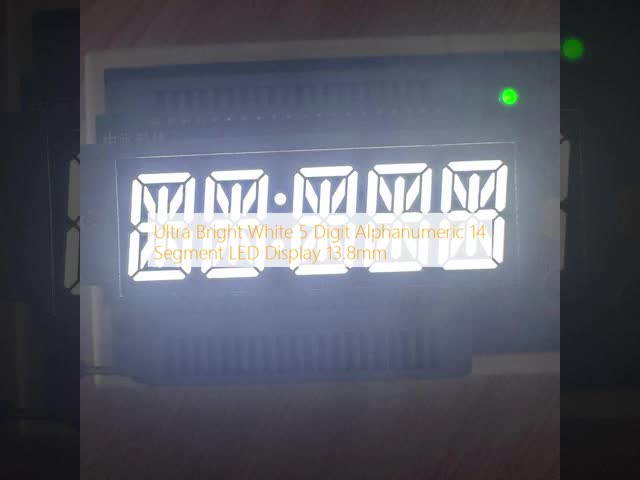 Ultra Bright White 5 Digit Alphanumeric 14 Segment LED Display 13.8mm