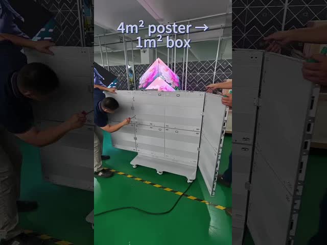 Indoor 2x2m Foldable LED Poster Screen with High Refresh Rate for Commercial Advertising