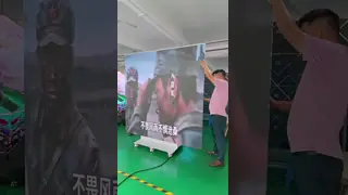 Indoor 2x2m Foldable LED Poster Screen with High Refresh Rate for Commercial Advertising