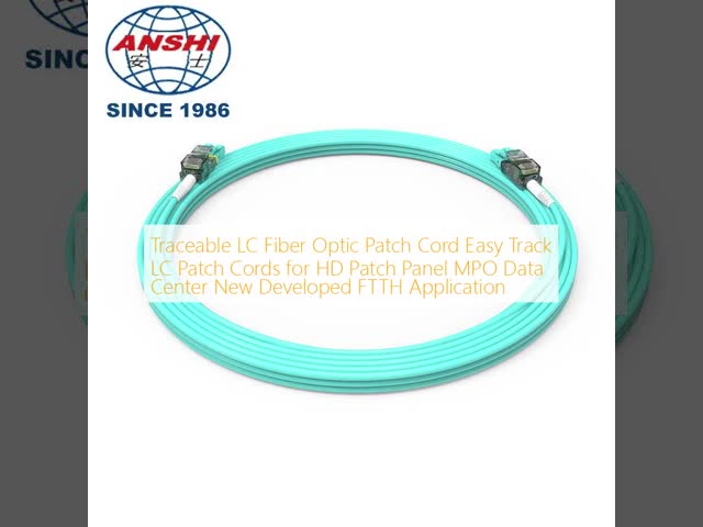 Traceable LC Fiber Optic Patch Cord Easy Track LC Patch Cords for HD Patch Panel MPO Data Center New Developed FTTH Application